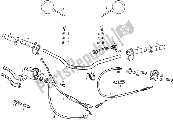 Todas las partes para Manillar Y Controles de Gilera RCR 50 1998