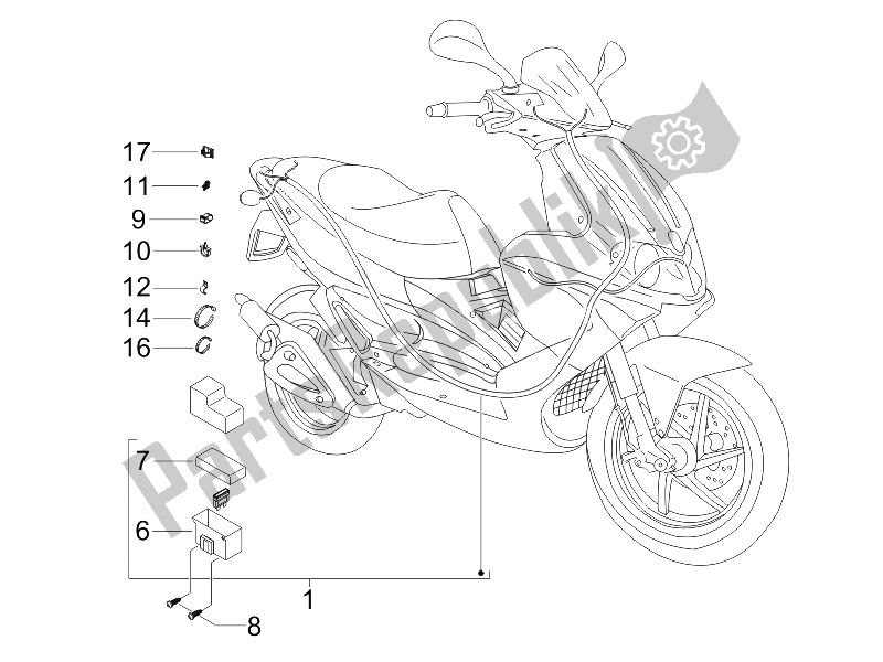 Alle onderdelen voor de Hoofdkabelboom van de Gilera Runner 125 VX 4T Race 2005