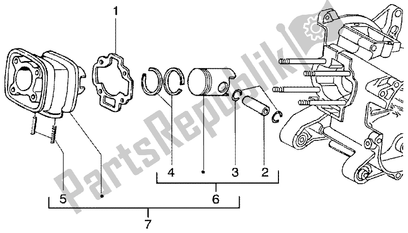 Toutes les pièces pour le Axe De Cylindre-piston-poignet, Assy du Gilera Runner 50 Poggiali 1998