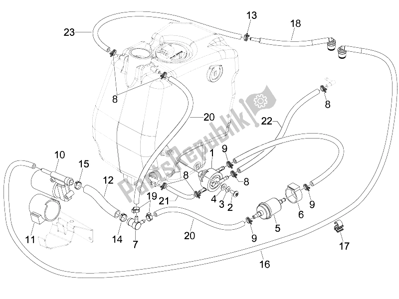 Toutes les pièces pour le Système D'alimentation du Gilera Runner 50 Pure JET ST 2008