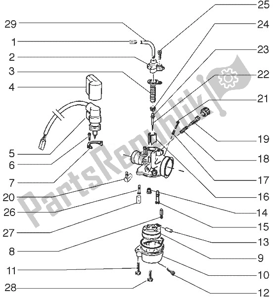 Toutes les pièces pour le Carburateur (2) du Gilera Stalker 50 1998