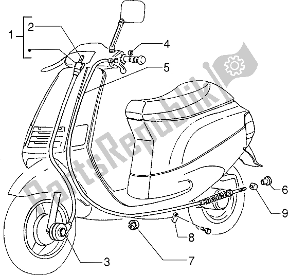 All parts for the Transmissions (2) of the Gilera Easy Moving 50 1998