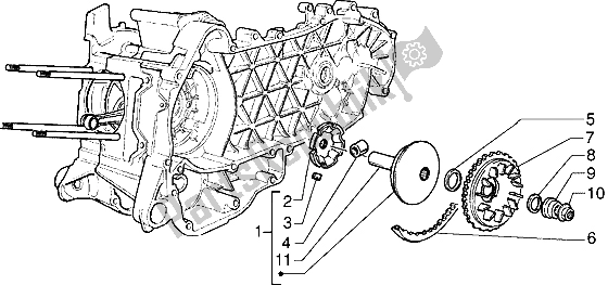 Toutes les pièces pour le Poulie Motrice du Gilera DNA 180 1998