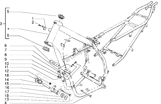 Toutes les pièces pour le Cadre du Gilera H K 50 1998