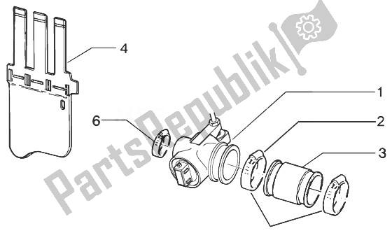 All parts for the Throttle Body of the Gilera Runner 50 Pure JET 1998