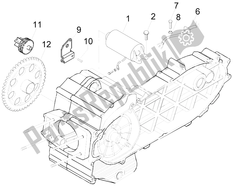 All parts for the Stater - Electric Starter of the Gilera Nexus 500 E3 2009