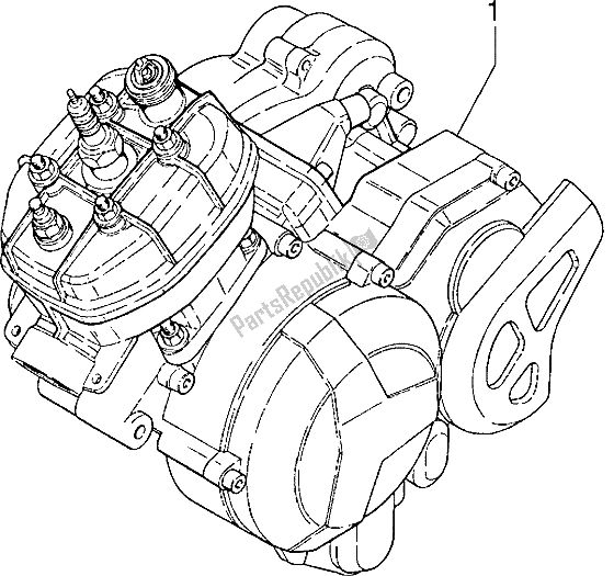All parts for the Engine of the Gilera RK 50 1998
