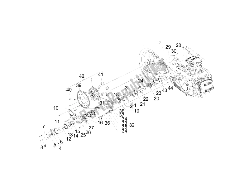 Todas las partes para Conjunto De Transmisión de Gilera GP 800 2007