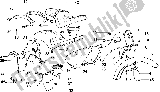 Toutes les pièces pour le Carénages du Gilera Eaglet Automatic 50 1998