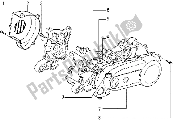 Tutte le parti per il Coperchio Frizione-coperchio Scrool del Gilera Storm 50 1998