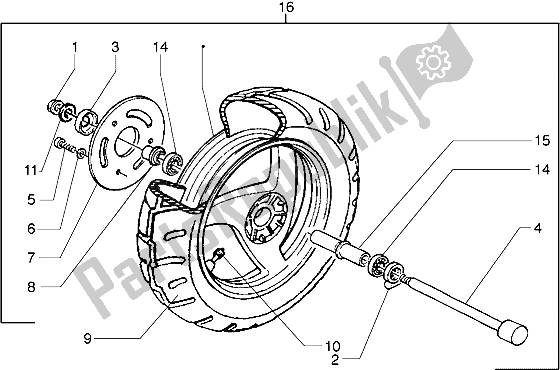 Toutes les pièces pour le Roue Avant du Gilera Runner VX 125 1998