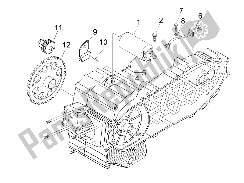 Toutes les pièces pour le Stater - Démarreur électrique du Gilera Nexus 500 E3 UK 2006