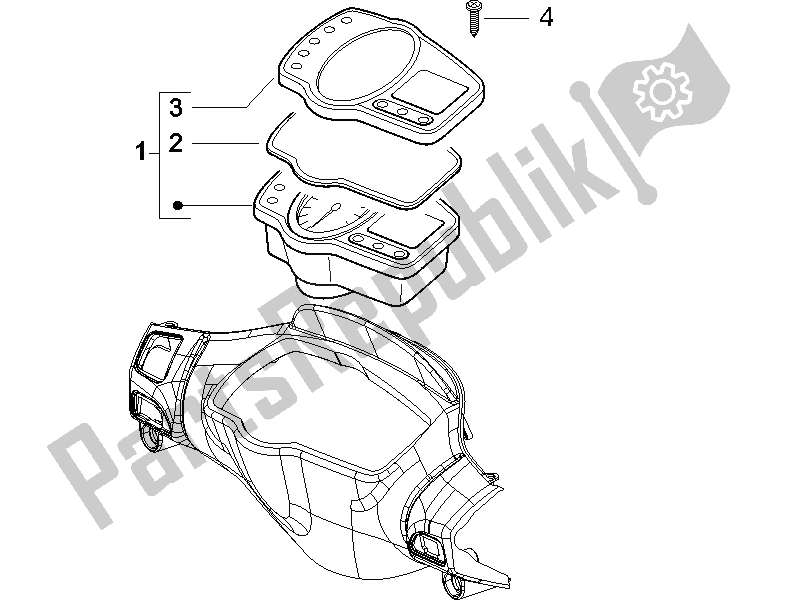 All parts for the Meter Combination-dashbord of the Gilera Runner 50 SP SC 2006