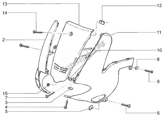 All parts for the Fairings of the Gilera Runner 200 VXR 4T 1998