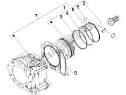 Cylinder-piston-wrist pin unit