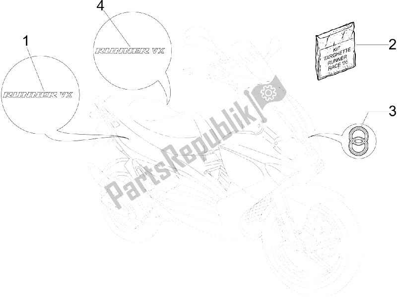 Wszystkie części do Talerze - Emblematy Gilera Runner 125 VX 4T SC E3 2006