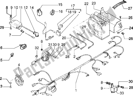 All parts for the Electric Devices-battery of the Gilera Eaglet Automatic 50 1998