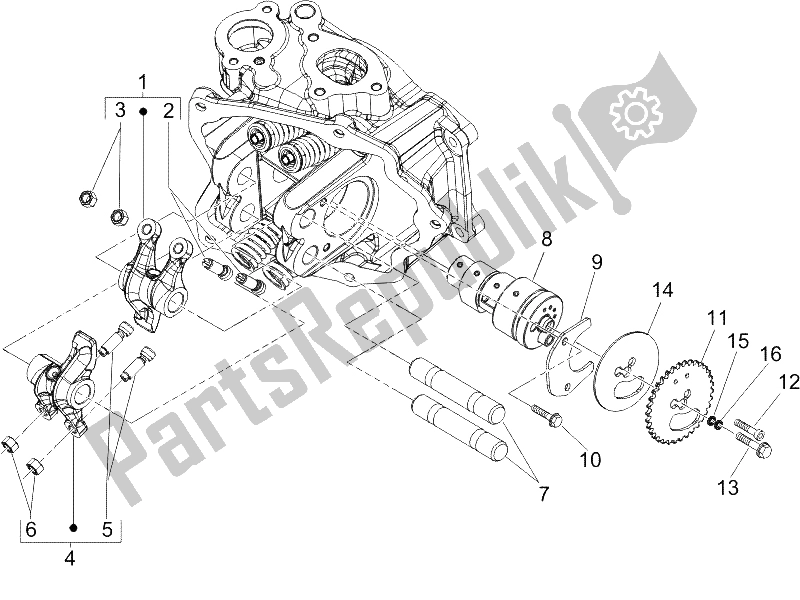 Todas las partes para Unidad De Soporte De Palancas Oscilantes de Gilera Runner 125 VX 4T UK 2005