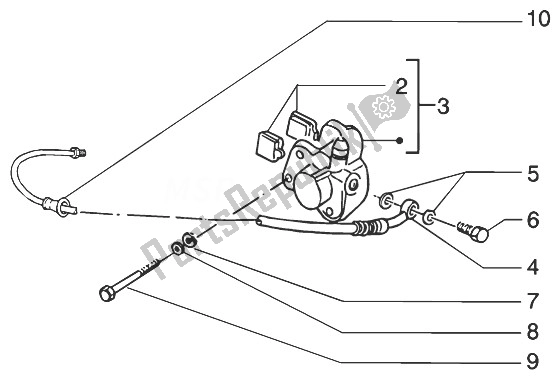 All parts for the Front Brake Piping-front Brake Caliper of the Gilera Runner 50 Pure JET 1998