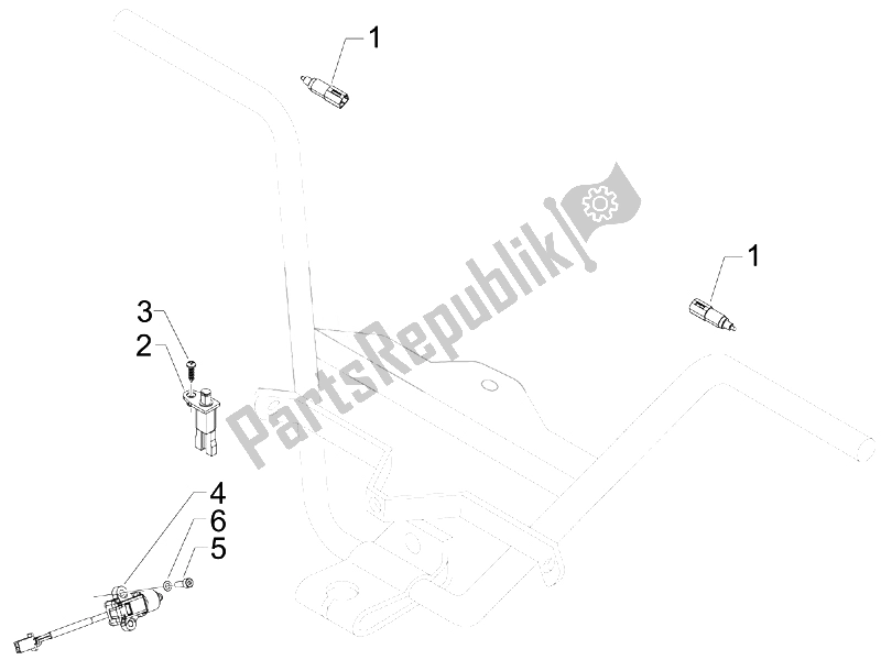 Alle onderdelen voor de Keuzeschakelaars - Schakelaars - Knoppen van de Gilera Nexus 125 IE E3 2008