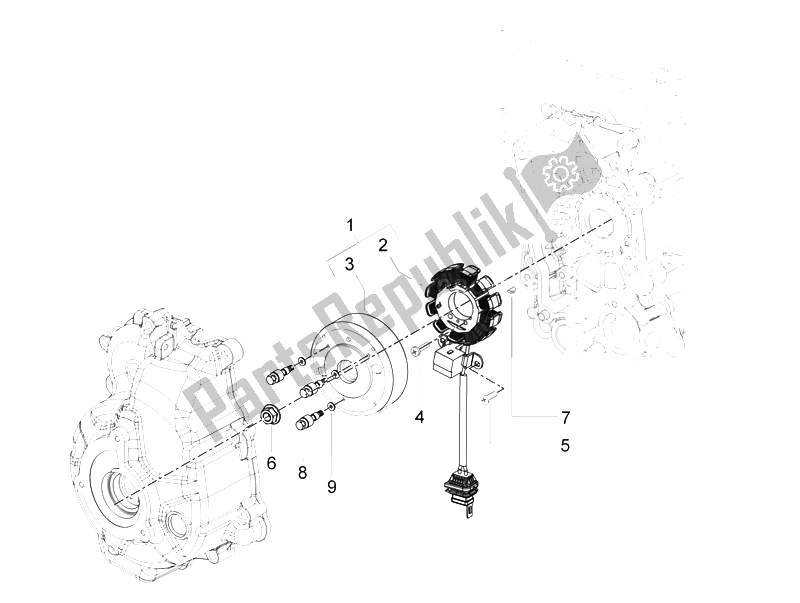 Todas las partes para Volante Magneto de Gilera Runner 200 VXR 4T E3 2006