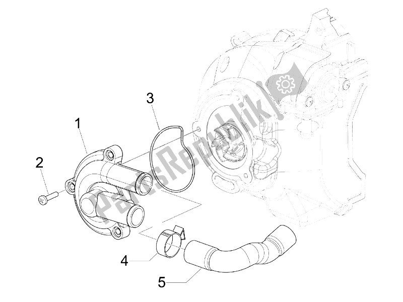 Todas as partes de Bomba De Refrigeração do Gilera Runner 200 ST 4T E3 2008