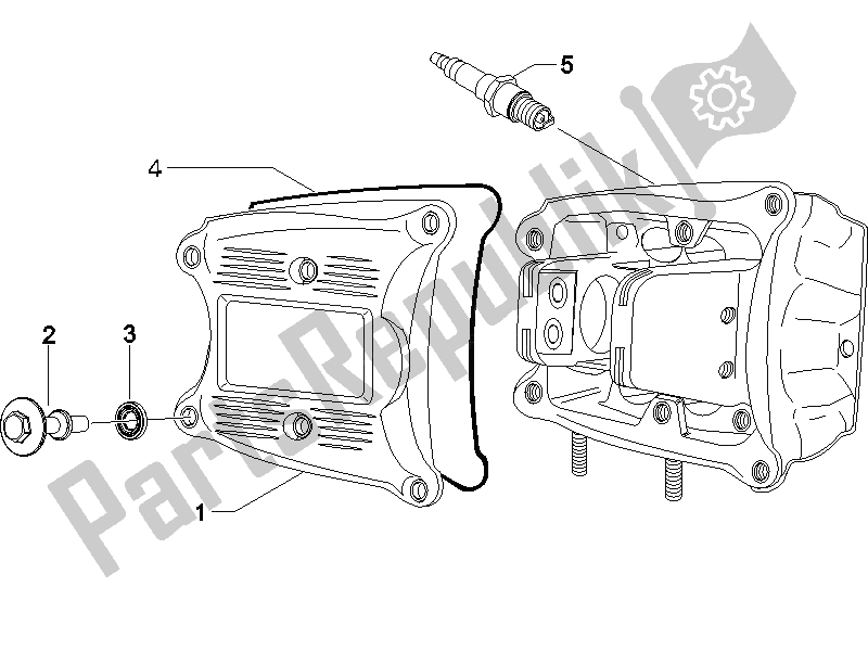 Todas las partes para Cubierta De Tapa De Cilindro de Gilera Nexus 500 E3 2009