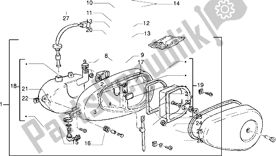 All parts for the Telescopic Fork of the Gilera Eaglet 50 1998