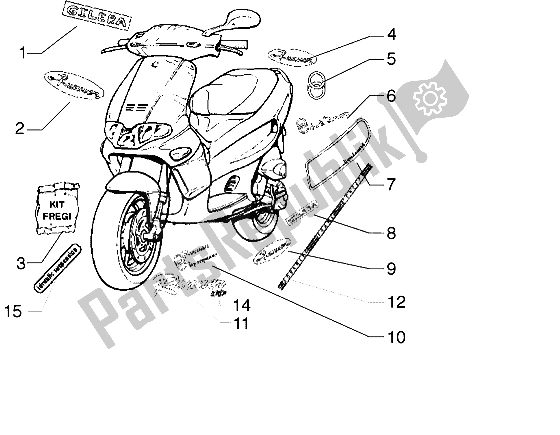 Toutes les pièces pour le Emblèmes du Gilera Runner 50 1998