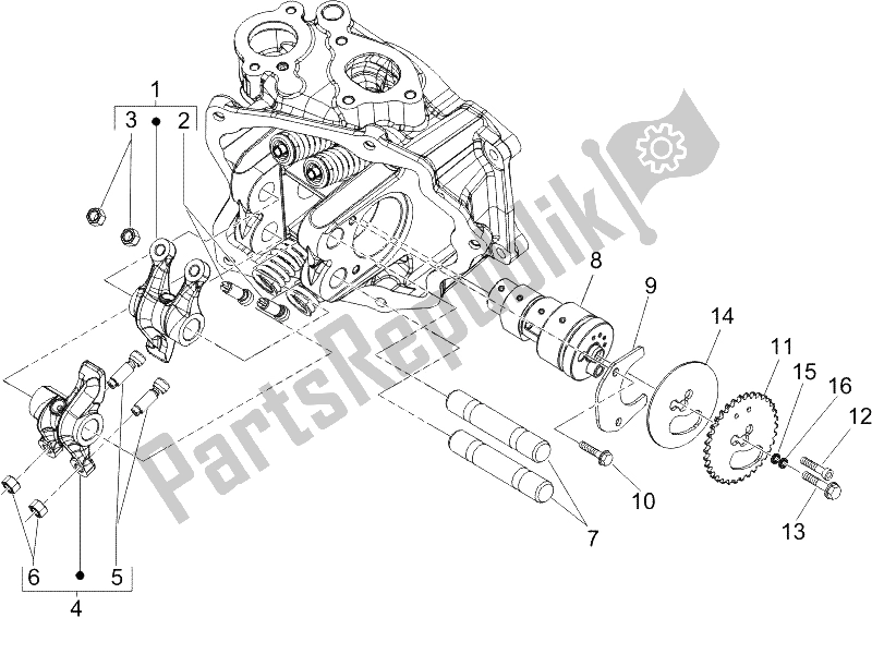 Todas las partes para Unidad De Soporte De Palancas Oscilantes de Gilera Runner 125 VX 4T E3 UK 2006