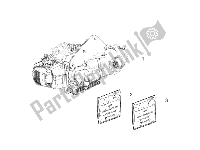 All parts for the Engine, Assembly of the Gilera Runner 125 VX 4T E3 Serie Speciale 2007