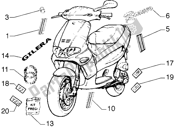 Tutte le parti per il K. Passamanerie del Gilera Runner VXR 125 1998