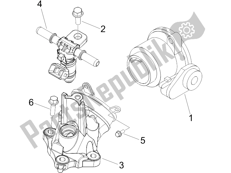 Toutes les pièces pour le Corps De Papillon - Injecteur - Tuyau Union du Gilera Nexus 500 SP E3 2006