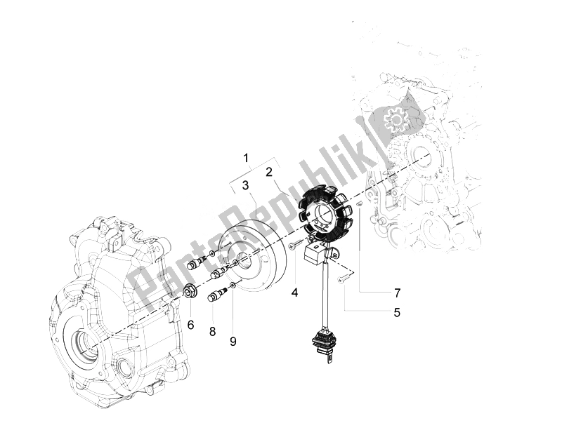 Toutes les pièces pour le Volant Magnéto du Gilera Runner 200 ST 4T E3 2008