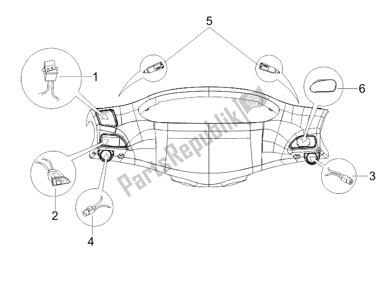 All parts for the Selectors - Switches - Buttons of the Gilera Storm 50 UK 2007