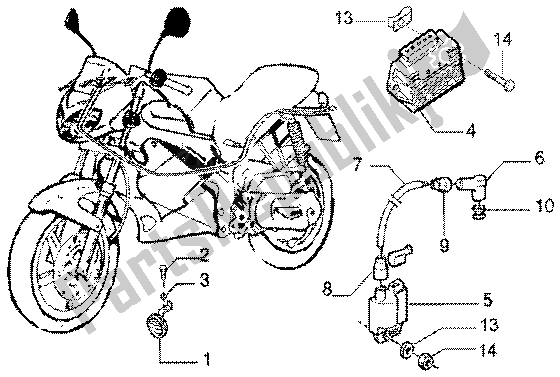 Tutte le parti per il Dispositivo Elettrico del Gilera DNA GP Experience 50 1998
