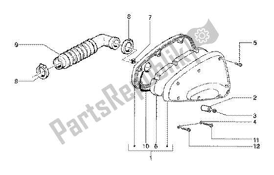 All parts for the Air Cleaner of the Gilera Runner 125 FX 2T 1998