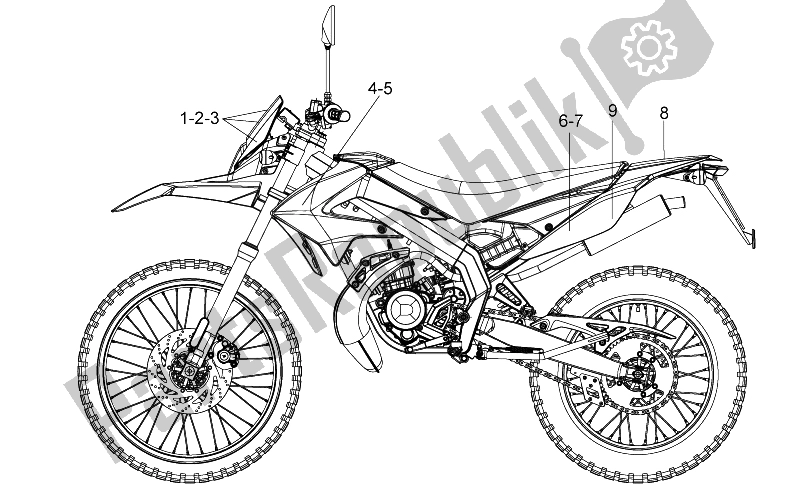 All parts for the Decals of the Gilera RCR 50 2013