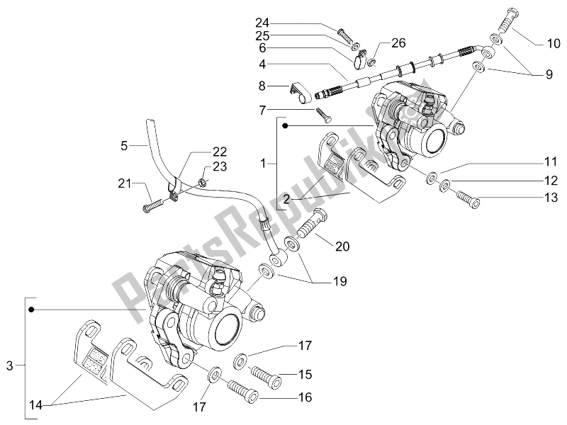 Toutes les pièces pour le Tuyaux De Freins - étriers du Gilera Runner 50 Pure JET SC UK 2005