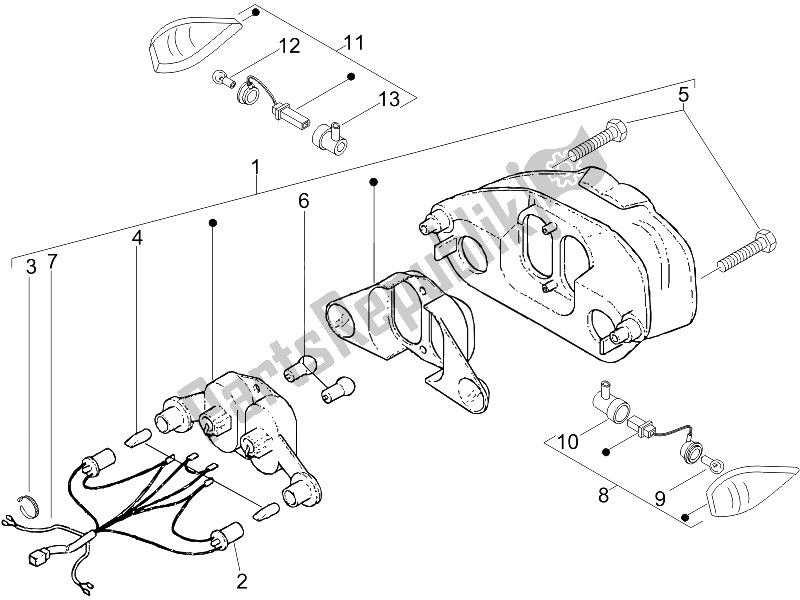 Toutes les pièces pour le Phares Arrière - Clignotants du Gilera DNA 50 2006