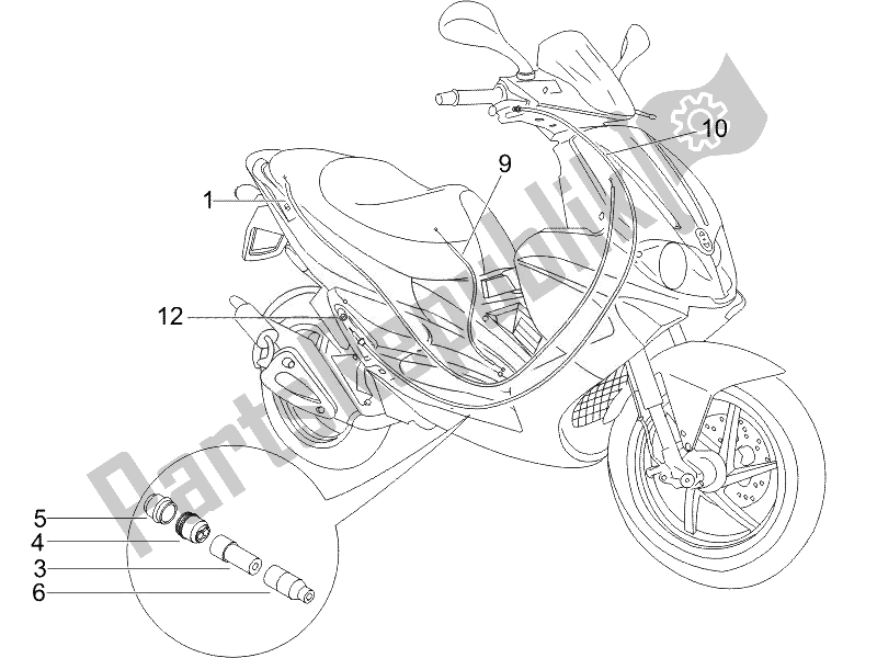 Alle onderdelen voor de Transmissies van de Gilera Runner 50 Pure JET 2010