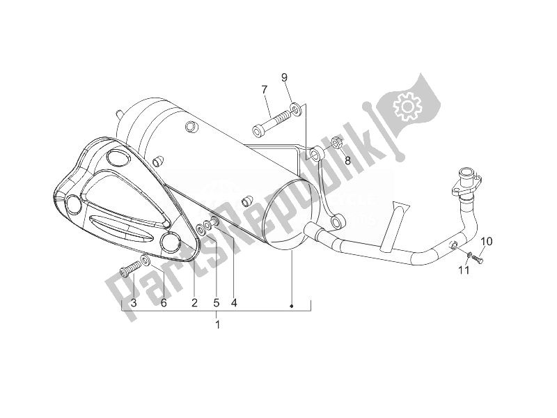 Toutes les pièces pour le Silencieux du Gilera Stalker 50 2007