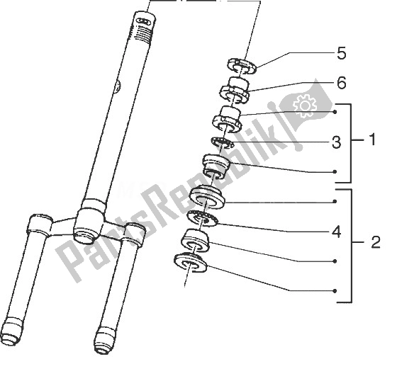 Toutes les pièces pour le Roulements à Billes De Direction du Gilera Stalker 50 1998