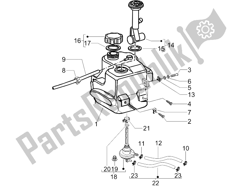 Todas las partes para Depósito De Combustible de Gilera Storm 50 2007