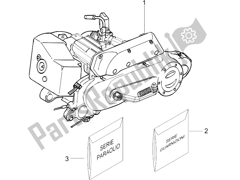 Toutes les pièces pour le Moteur, Assemblage du Gilera Storm 50 UK 2007