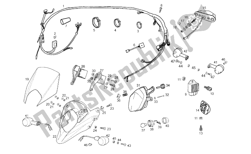 All parts for the Lights - Electrical System of the Gilera SMT 50 2011