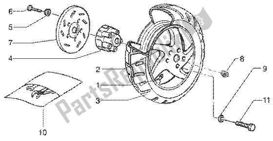 Todas las partes para Rueda Trasera de Gilera Runner 50 SP 1998