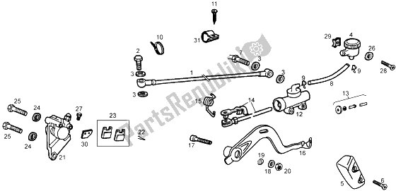 Todas las partes para Freno Trasero de Gilera RCR 50 1998