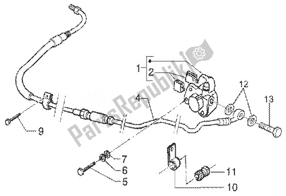 Tutte le parti per il Pinza Freno del Gilera Runner 50 SP 1998