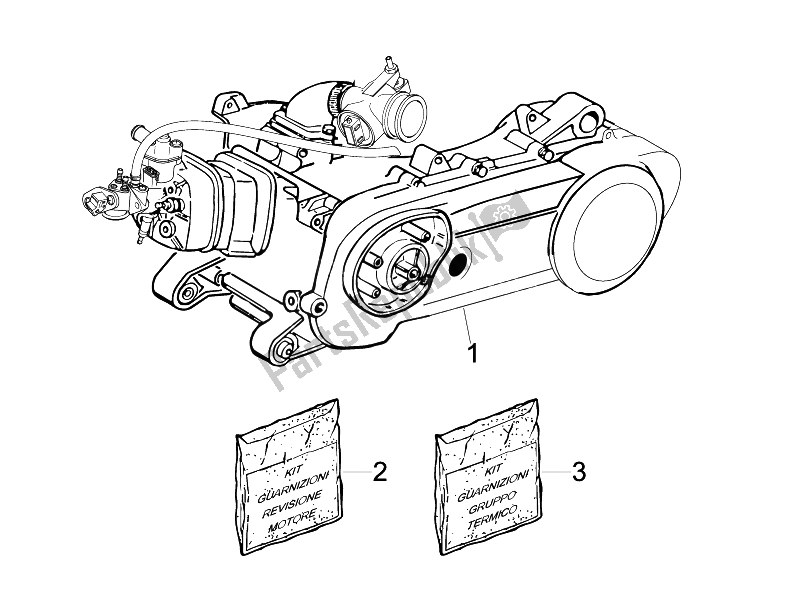 Toutes les pièces pour le Moteur, Assemblage du Gilera Runner 50 Pure JET ST 2008